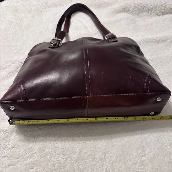 Fossil Vintage Brown Leather Shoulder Bag Handbag Purse 75082 - Picture 3 of 11